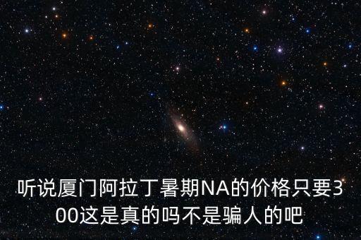 听说厦门阿拉丁暑期NA的价格只要300这是真的吗不是骗人的吧