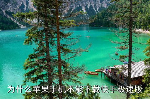 为什么苹果手机不能下载快手极速版