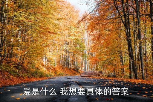 爱是什么 我想要具体的答案