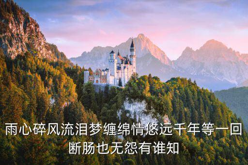 雨心碎风流泪梦缠绵情悠远千年等一回断肠也无怨有谁知