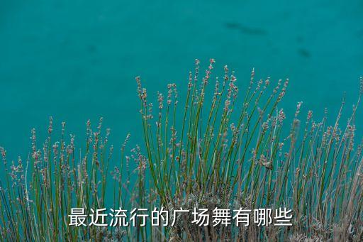 最近流行的广场舞有哪些