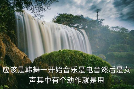 应该是韩舞一开始音乐是电音然后是女声其中有个动作就是甩