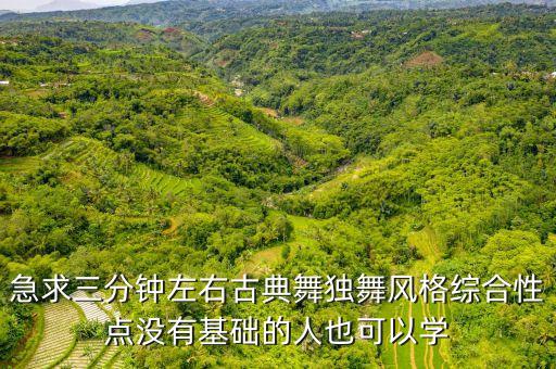 急求三分钟左右古典舞独舞风格综合性点没有基础的人也可以学