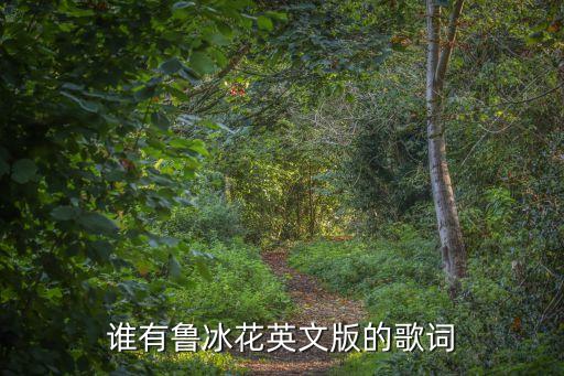 歌曲鲁冰花，谁有鲁冰花英文版的歌词