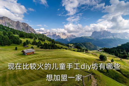 现在比较火的儿童手工diy坊有哪些想加盟一家