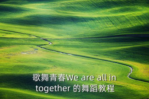 歌舞青春We are all in together 的舞蹈教程