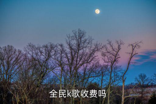 全民k歌唱歌要收费吗，全民K歌软件唱歌收费吗