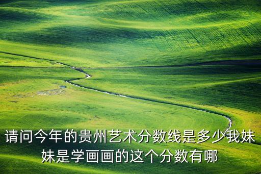 请问今年的贵州艺术分数线是多少我妹妹是学画画的这个分数有哪