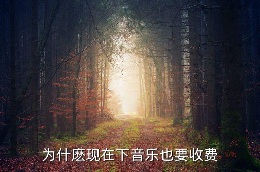 为什麽现在下音乐也要收费