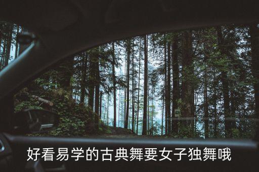 好看易学的古典舞要女子独舞哦