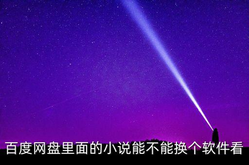 百度网盘里面的小说能不能换个软件看