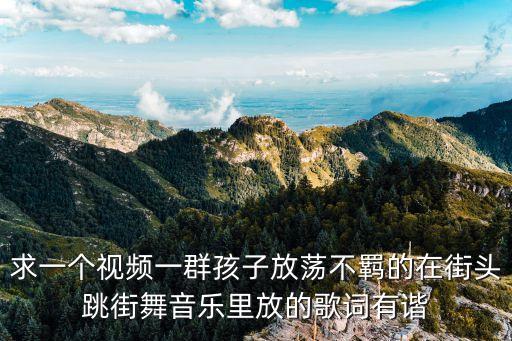 求一个视频一群孩子放荡不羁的在街头跳街舞音乐里放的歌词有谐