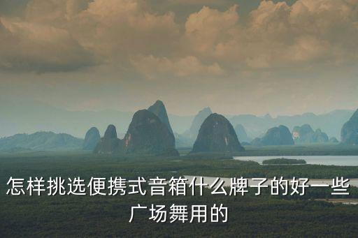 广场舞音响如何挑选，户外音响什么牌子好