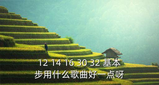 12 14 16 30 32 基本步用什么歌曲好一点呀