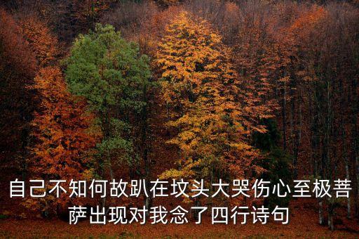 梦见广字是什么意思，自己不知何故趴在坟头大哭伤心至极菩萨出现对我念了四行诗句