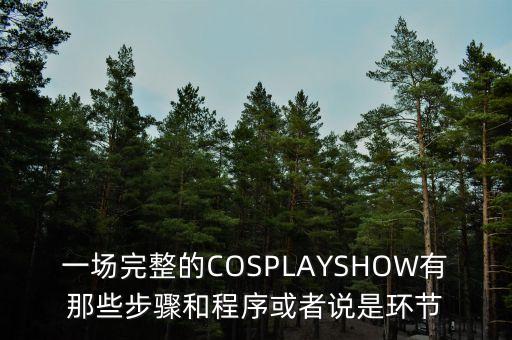 一场完整的COSPLAYSHOW有那些步骤和程序或者说是环节