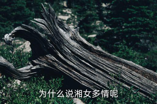 湘女最多情是什么意思，湘女多情的情是指什么