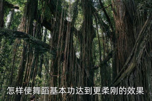 怎样使舞蹈基本功达到更柔刚的效果