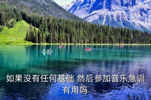 如果没有任何基础 然后参加音乐急训有用吗