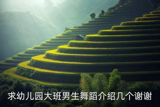 求幼儿园大班男生舞蹈介绍几个谢谢