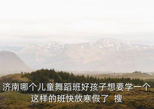 济南哪个儿童舞蹈班好孩子想要学一个这样的班快放寒假了  搜