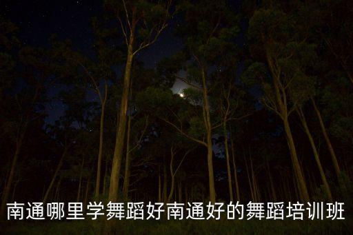 南通哪里学舞蹈好南通好的舞蹈培训班
