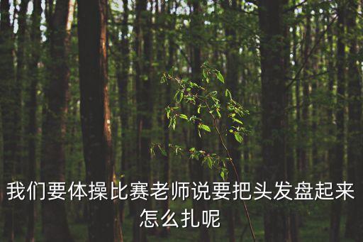上舞蹈课怎么扎头发，我们要体操比赛老师说要把头发盘起来怎么扎呢
