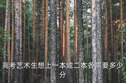 高考艺术生想上一本或二本各需要多少分