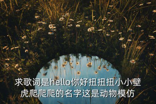 求歌词是hello你好扭扭扭小小壁虎爬爬爬的名字这是动物模仿