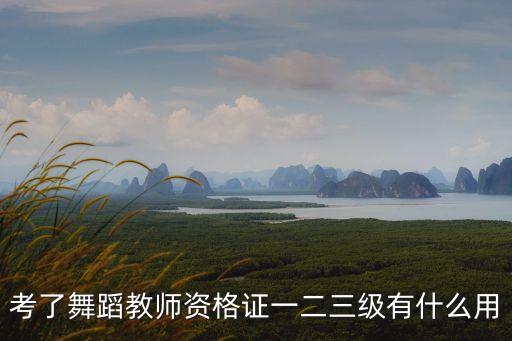舞蹈二级教什么好处，考了舞蹈教师资格证一二三级有什么用