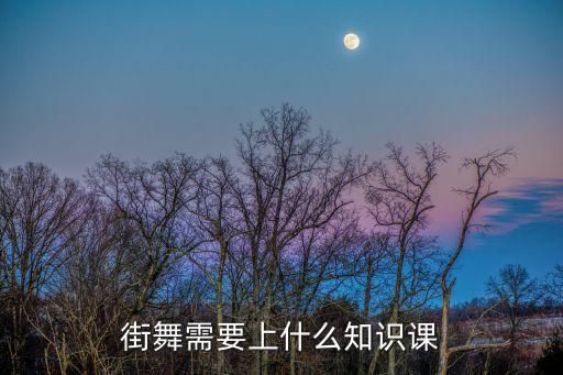 街舞需要上什么知识课