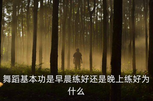舞蹈基本功是早晨练好还是晚上练好为什么