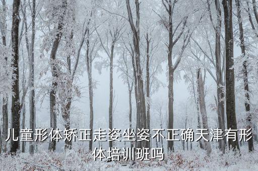 儿童形体矫正走姿坐姿不正确天津有形体培训班吗