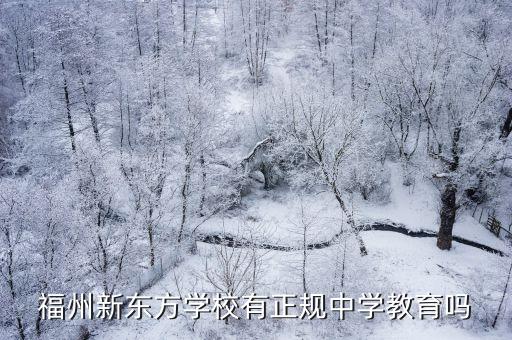 福州新东方学校有正规中学教育吗