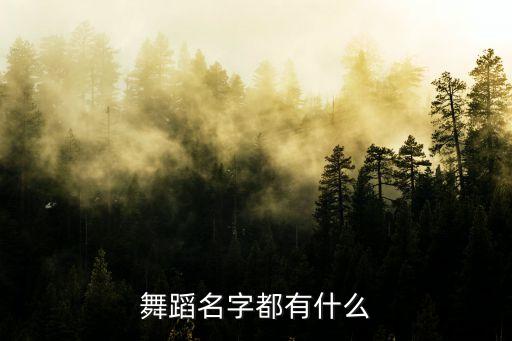 舞蹈名字都有什么