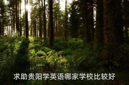 求助贵阳学英语哪家学校比较好