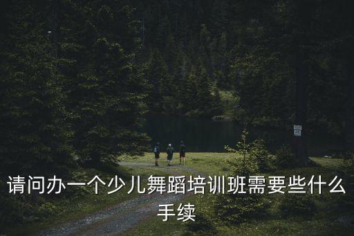 请问办一个少儿舞蹈培训班需要些什么手续