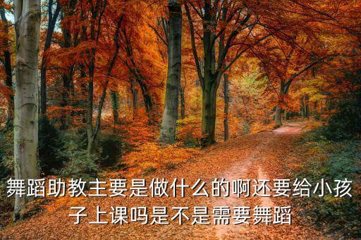 舞蹈助教主要是做什么的啊还要给小孩子上课吗是不是需要舞蹈