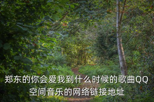 郑东的你会爱我到什么时候的歌曲QQ空间音乐的网络链接地址