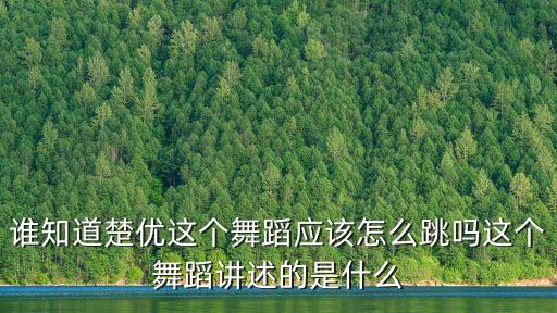 谁知道楚优这个舞蹈应该怎么跳吗这个舞蹈讲述的是什么