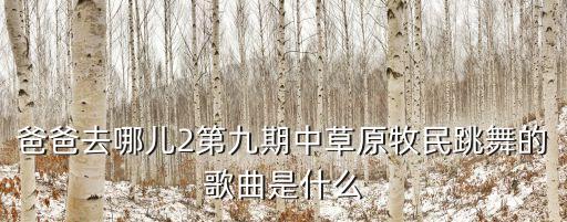 爸爸去哪儿2第九期中草原牧民跳舞的歌曲是什么
