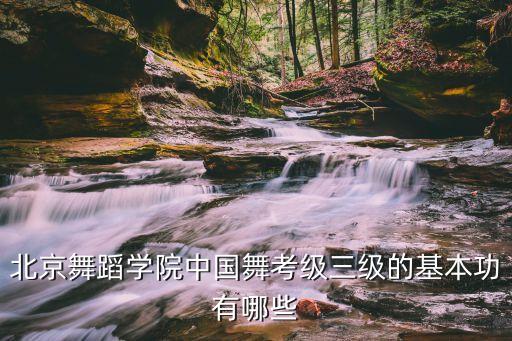 北京舞蹈学院中国舞考级三级的基本功有哪些