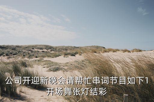 公司开迎新晚会请帮忙串词节目如下1开场舞张灯结彩