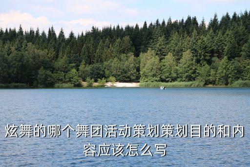 炫舞的哪个舞团活动策划策划目的和内容应该怎么写