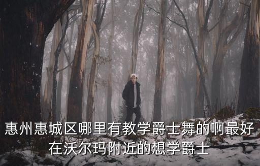 惠州惠城区哪里有教学爵士舞的啊最好在沃尔玛附近的想学爵士