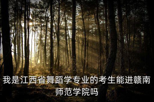 我是江西省舞蹈学专业的考生能进赣南师范学院吗