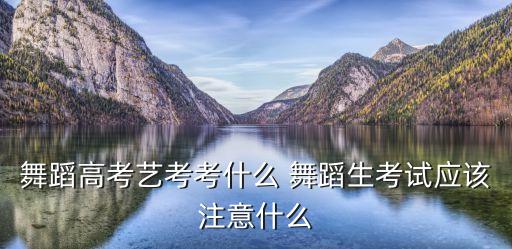 高中舞蹈艺考考什么，舞蹈高考艺考考什么 舞蹈生考试应该注意什么