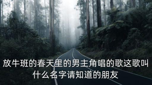 放牛班的春天里的男主角唱的歌这歌叫什么名字请知道的朋友