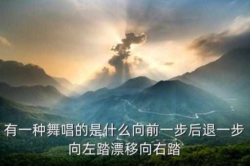 有一种舞唱的是什么向前一步后退一步向左踏漂移向右踏