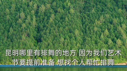 昆明哪里有排舞的地方 因为我们艺术节要提前准备 想找个人帮忙排舞